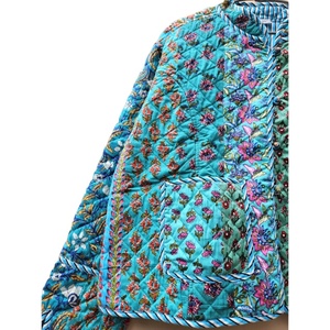 Chaqueta de retazos de algodón acolchado Burfi hecha a mano india, recién llegados, abrigo de invierno de algodón, chaqueta cómoda Unisex de estilo bohemio - Product Image 2