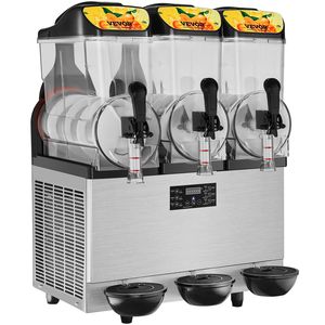 Máquina comercial de acero inoxidable 36L/9.6Gal Slushy 860W Triple Bowl Margarita Smoothie Frozen Drink Maker 150 Cup Dispenser - Product Image 1