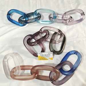 Eslabones de cadena de resina personalizables, de gran tamaño y colores claros, disponibles en varios colores, eslabones grandes de resina, a la moda. - Product Image 1