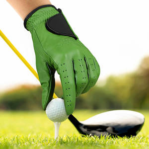 Guante de Golf de Cuero Genuino Verde, Unisex, Antideslizante, Transpirable, Modelo Deportivo - Product Image 3