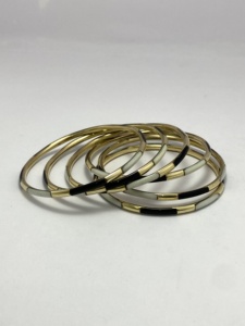 Handforge Vintage <b>Gold</b> Plated Brass Wedding <b>Bangles</b> Unisex Jewelry From Uttar Pradesh - Product Image 6