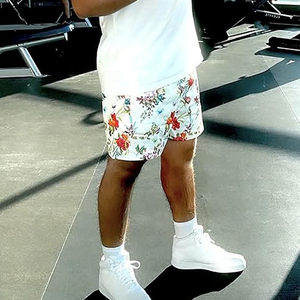 Men's Printed Palm Tree Board <b>Shorts</b> Quick Dry Drawstring Casual Swim Trunks <b>Short</b> Length Mid Waist - Product Image 3