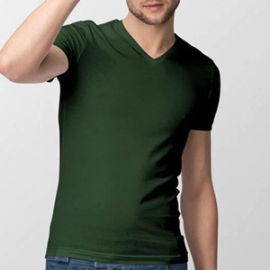 Heavyweight O-Neck <b>Short</b> <b>Sleeve</b> Formal Worsted 100% Cotton Men's T-Shirts Anti-Pilling High Quality Bulk Stock - Product Image 6