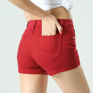 Pantalones cortos de mezclilla a la moda para mujer, hasta la rodilla, de ajuste holgado, con lavado a la piedra y efecto desgastado, de cintura alta, para verano - Product Image 5