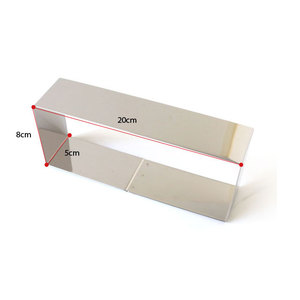 HESSED CUISINE Rectangle Mousse Ring Stainless Steel 20x8cm X5cm Long Handmade Mirror Polished Oven Safe <b>Cake</b> <b>Mold</b> Bread Terrine - Product Image 6