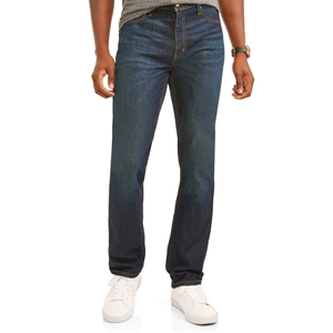 Jeans amples à jambes larges pour hommes, style streetwear, avec logo personnalisé, en coton, vintage, délavés, baggy, en denim noir et bleu délavé - Product Image 2