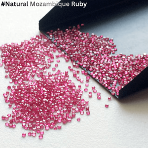 Pierre précieuse naturelle rubis rouge facettée de forme ronde, en vrac, pour la fabrication de bijoux, petite taille, de 1 mm à 3 mm - Product Image 3