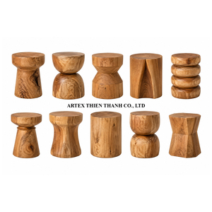 High Quality Natural Solid Wood <b>Stool</b> Handmade Wooden Side <b>Table</b> Rustic Home Furniture Wholesale Factory Supply - Product Image 1