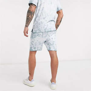 Ensemble d'été personnalisé de haute qualité par sublimation, style streetwear, taille élastique avec poches latérales, tenue de plage, effet délavé - Product Image 4