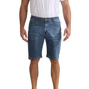 Nouveaux shorts en jean pour hommes, coupe droite, taille mi-haute, délavés clair, en coton respirant, tissés, décontractés pour l'été, OEM ODM - Product Image 1