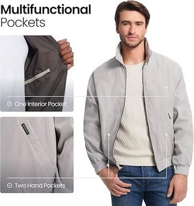 Chaqueta Cortavientos Ligera a Precio Razonable, Chaqueta de Golf Resistente al Agua, Chaqueta de Microfibra, Perfecta para Golf y Uso Casual - Product Image 2