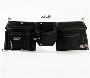 Customizable Heavy Duty Leather Work <b>Tool</b> Belt <b>Bag</b> Multifunctional Builder Carpenter Electrician Pouch With Metal Hammer Holder - Product Image 4