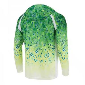 Chemise de pêche à manches longues pour homme, 100% polyester, imperméable, impression par sublimation couleur personnalisée, UPF 50, anti-UV, sport de plein air - Product Image 2