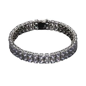 Bracelet de tennis en moissanite de 6mm en argent sterling 925 avec diamant à motif numérique et pierre principale de perle pour mariage ou cadeau - Product Image 2