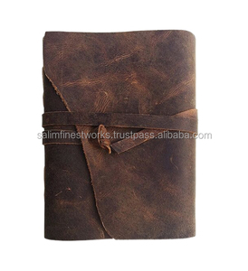 Cubierta suave ecológica de cuero genuino, libro recargable para viajes, senderismo, Color bronceado, diario personalizado, impresión, Agenda, diario de marca - Product Image 3