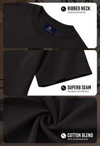 เสื้อยืดคอตตอนหนานุ่มทรงโอเวอร์ไซส์สำหรับผู้ชาย สไตล์ลำลอง คอกลม สตรีทแวร์ ขายส่ง - Product Image 5