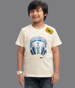 T-shirt pour garçons, nouveau style d'été, col rond uni, décontracté, séchage rapide, tricoté, manches courtes, confortable - Product Image 1