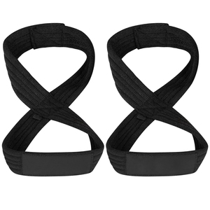 Correa de Levantamiento de Pesas de Neopreno con Forma de 8, Alta Elasticidad, Ajustable, Unisex, Color Negro - Product Image 2