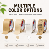 Cinta de Embalaje de Papel Kraft Ecológica Activada por Agua con Adhesivo Acrílico de una Cara para Sellado de Cajas