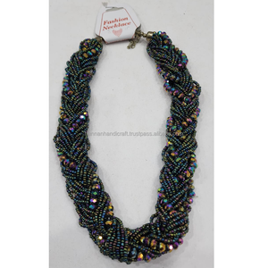 Collier en résine artisanale pour accessoires de mode élégants, chaîne à breloques en résine de qualité supérieure aux couleurs et motifs vibrants pour femmes - Product Image 5