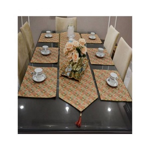 Jacquard Woven Jacquard Embroidered Shiny Placemats Restaurant Dinning Table Pad Floral Patterned Digital Custom Made Decoration - Product Image 4