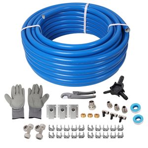 Kit Tubi PEX AL PEX di Alta Qualità 3/4'' x 100ft Blu per Compressore d'Aria con Accessori per Tubo dell'Aria per Componenti Pneumatici - Product Image 1