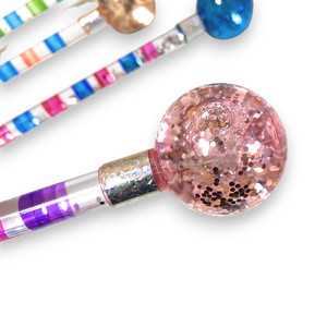 Colorful Glitter Ball Plastic Stick <b>Toy</b> for Kids 5-7 Years Unisex <b>Classic</b> Educational <b>Toy</b> 5x40cm - Product Image 2