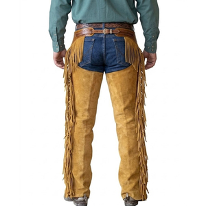 Premium Quality Western <b>Chaps</b> with Custom Sizes Men and Women Suede Leather Horse <b>Chaps</b> Horse <b>Riding</b> Full Leather <b>Chaps</b> - Product Image 2