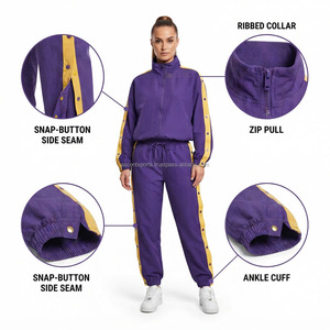 Wholesale Women's Windbreaker Tracksuit Custom Nylon Two Piece Set OEM ODM <b>Track</b> <b>Jacket</b> Pants Sportswear Fitness Wear Activewear - Product Image 6