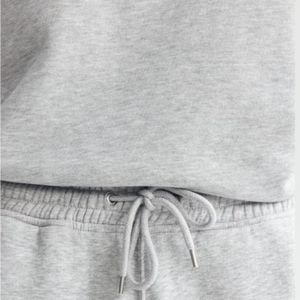 Pantalon de jogging gris pour homme, taille élastique avec cordon de serrage, décontracté, logo lettre sur la jambe droite, en coton mi-lourd, style automne - Product Image 6