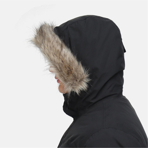 Wholesale Men's Waterproof Winter <b>Windbreaker</b> Jacket Outdoor Fur Hooded Parka Thermal Heavy Duty Windproof <b>Black</b> Cargo Parkas - Product Image 4