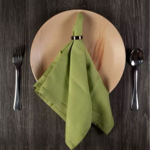 Serviettes en satin riche en coton avec bordure, nappe de table douce, serviettes en satin à finition brillante, linge de table élégant - Product Image 4