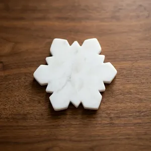 Top Selling Luxury <b>Marble</b> <b>Coasters</b> Set Handmade Natural Stone Cup <b>Coasters</b> Waterproof Heat Resistant for Home Office and Kitchen - Product Image 1