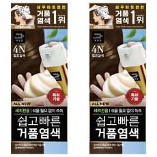 Nuovo Kit per Colorazione Capelli con Schiuma 4N Marrone Scuro, Facile e Veloce da Applicare, Confezione da 2 in Offerta - Product Image 1