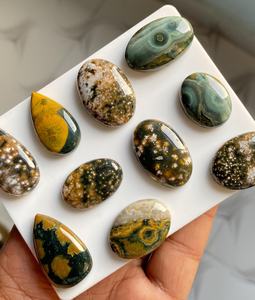 High Quality Ocean Jasper Cabochon Oval & Pear Cuts Mix Shape Smooth Lightweight 100% Natural Crystal Stone Loose Gemstone - Product Image 5
