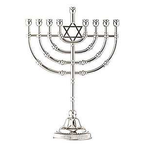 Ménorah la plus vendue en finition argentée pour la maison, les villas, éclairage de table, utilisation décorative, porte-bougie Hanouka, ménorah - Product Image 5
