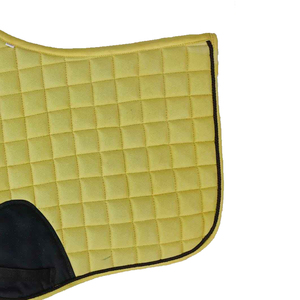 EW Tapis de selle d'équitation de luxe matelassé pour dressage et saut d'obstacles, respirant, absorbant les chocs, en coton, avec sangle de selle - Product Image 4