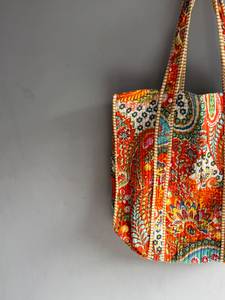 Sac fourre-tout bohème en coton avec broderie à motifs, ouverture supérieure, pour toutes les saisons, cadeau pour elle - Product Image 4