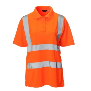 High Visibility Reflective Polyester Polo Shirt Unisex <b>Construction</b> Workwear Short Sleeve Safety <b>Uniform</b> Quick Dry Yellow Silver - Product Image 1
