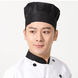หมวกเชฟคุณภาพพรีเมียม แขนสั้น สำหรับยูนิเซ็กซ์  ชุดยูนิฟอร์มร้านอาหาร บาร์  อุปกรณ์เสริม  ผ้าทอ  โลโก้สีตามสั่ง - Product Image 2