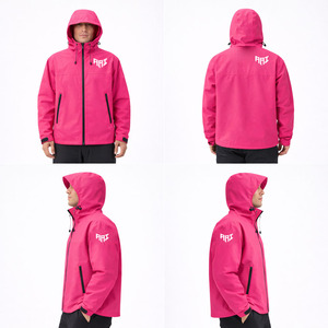 Chaqueta con Capucha Rosa Personalizada para Hombre, Impermeable, Ligera, Cortavientos, Ropa de Calle para Exteriores, Proveedor OEM al por Mayor, EE. UU. - Product Image 1