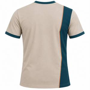 Premium Contrast Panel Crew Neck <b>T</b> <b>Shirt</b> for <b>Men</b> Custom Short Sleeve Eco-Friendly Breathable Quick Dry 100% <b>Polyester</b> Sportswear - Product Image 6