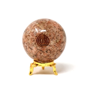 Esfera de Orgón de Piedra del Sol Hecha a Mano, Portátil, Venta al por Mayor, Esfera de Piedras Preciosas Metafísicas, Gujarat, India, Comprar F S - Product Image 1