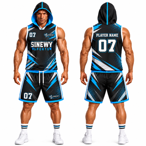 Conjunto de Uniforme de Flag Football Unisex SINEWY con Capucha, Sin Mangas, Sublimado, de Secado Rápido y Absorción de Humedad para Adultos - Product Image 6