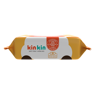 Toallitas Húmedas Antibacterianas Premium Ecológicas de Tela No Tejida para Bebés Vietnam Kinkin, 30 Unidades, Higiene de Manos, Prevención de Erupciones - Product Image 1