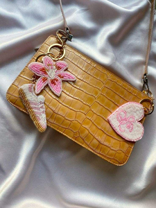 Blooming Beads Embroidery Keychain Handmade Beaded <b>Charm</b> <b>Keyring</b> Artisan Embroidered Keychain Pendant Floral Beadwork Keychain - Product Image 6