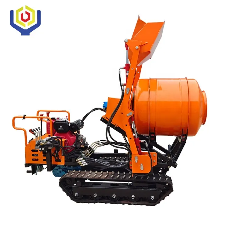 Mini Crawler Type Cement Betonmixer Mortel Mengmachine