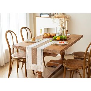 Runner da Tavolo in Macramè e Iuta Stile Boho Chic da 183 cm con Nappe, Decorazione Rustica per la Casa in Stile Fattoria - Product Image 5