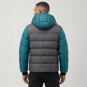 OEM 100% Polyester Coated Solid Pattern Casual Waterproof Puffer <b>Jacket</b> Woven Stand Winter Lining Bulk Sale Wholesale Customized - Product Image 6