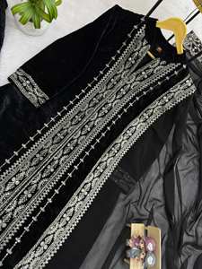 Conjunto de Salwar Negro de Diseñador con Dupatta, Bordado Intenso, de Secado Rápido, para Fiestas, Traje Étnico para Mujer - Product Image 5